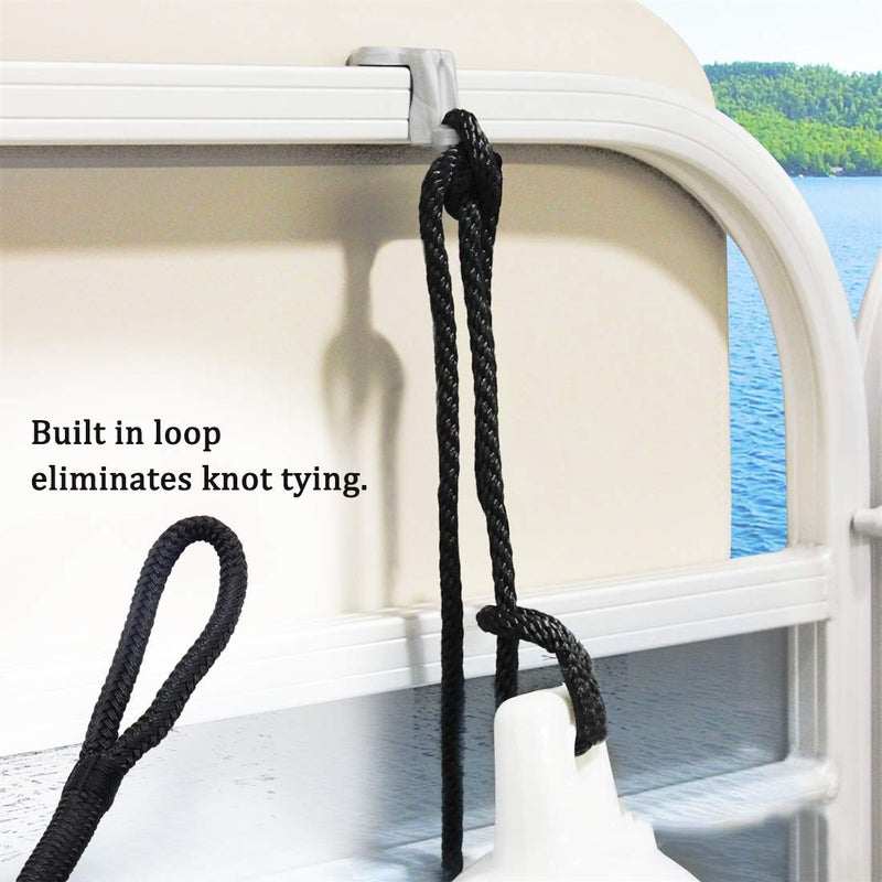 Boaton 4Pcs Double Braid Nylon Fender Lines, Boat Bumper Lines, Pontoon Boat Accessories, 6ft - Image 3
